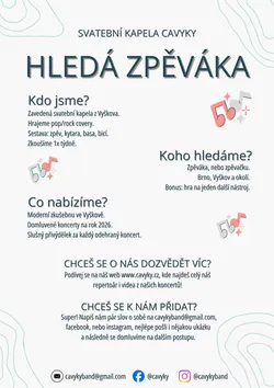 Hledáme zpěváka/zpěvačku do svatební kapely